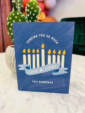 Sending You So Much Love & Light This Hanukkah Greeting Card