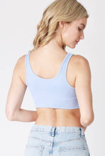 Sweetheart Curved Hem Top - Cashmere Blue