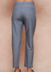 Not Your Average 9-5 Ankle Length Trousers-Gray