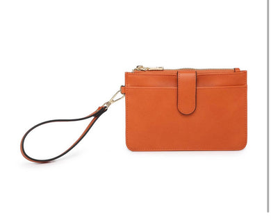 Pearl Wallet Clutch with Inner Cardholders - Orange