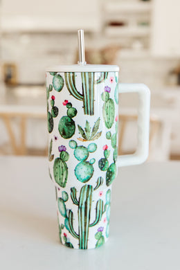 PRE-ORDER🎀ONLINE STYLE ONLY🎀 Plant Lover 40 Oz Cactus Tumbler