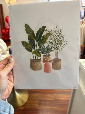 Houseplant Trio Art Print