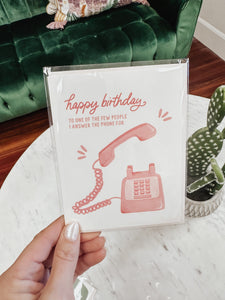 Happy Birthday (Phone) Greeting Card