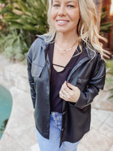 Rebel Faux Leather Shirt